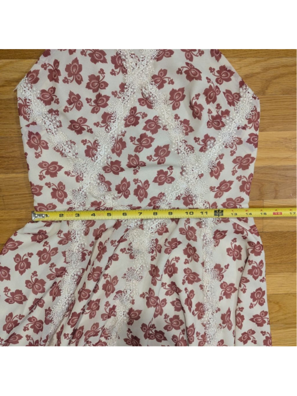 Tularosa Cream Orange Floral Lace Mini Dress Medium - Picture 7 of 12